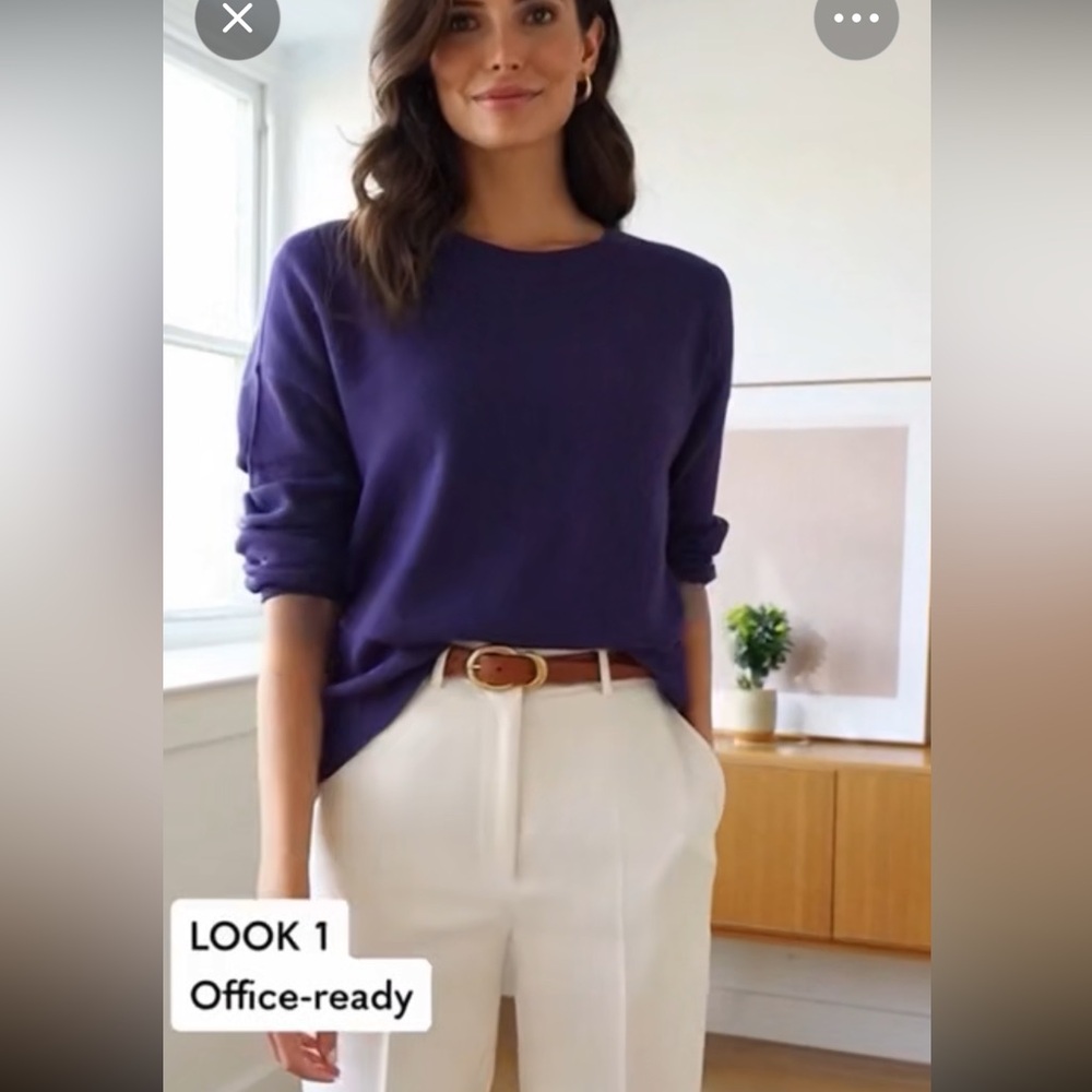 Purple light wool blend The Limited sweater